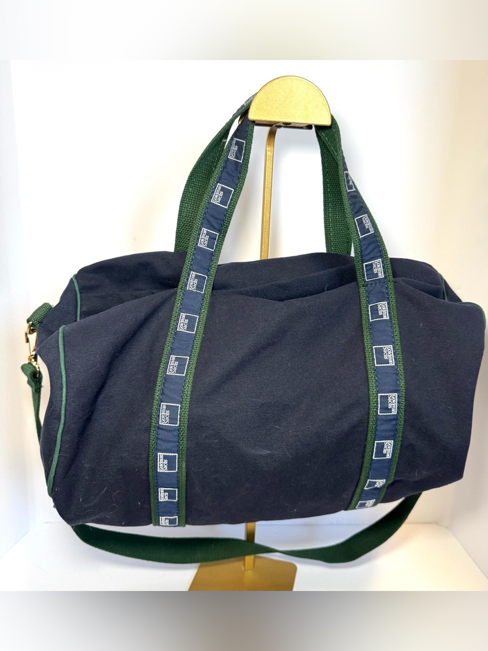 Authentic Goldman Sachs Banker Bag Duffel - Scarborough & Tweed (Navy/Green)